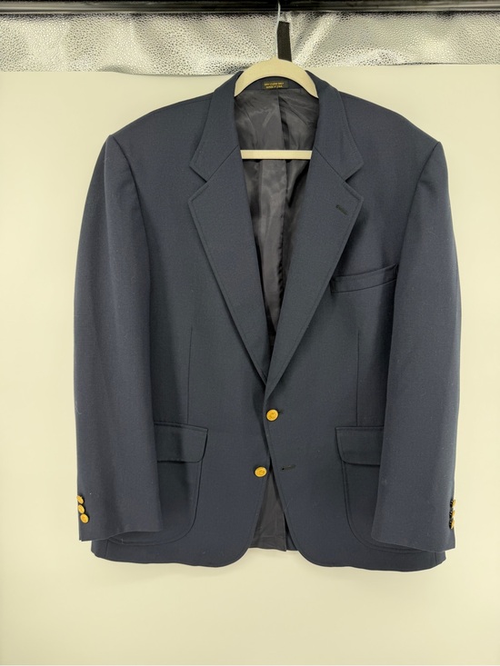 Rogers Scott Other - VTG Old Money Dark Academia Preppy Rogers Scott Navy Blue Blazer Jacket 46R